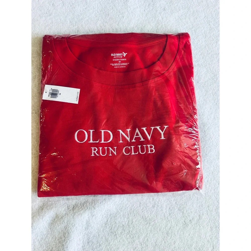 Old Navy Womens Plus Size 4X Red Sweat Shirt Top‎ BNWT Long Sleeve - Picture 2 of 8